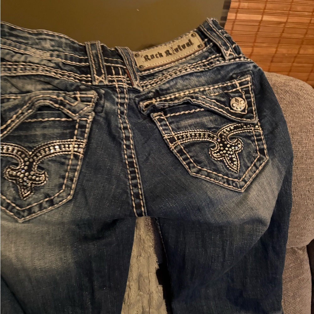Rock Revival Dark Blue Jean capris
